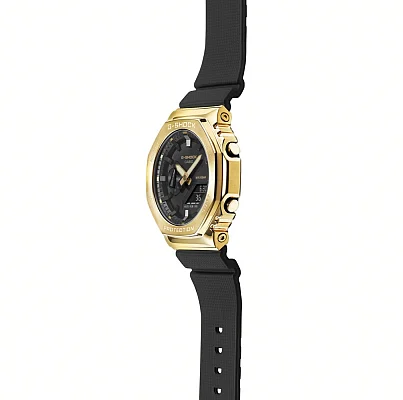 Casio G-Shock Steel Analog-Digital Metal-Covered Black & Gold GM-2100G-1A9ER