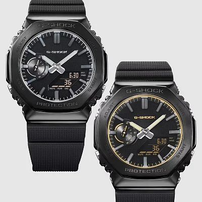 Casio G-Shock Steel Analog-Digital Metal-Covered Luxe Black GM-2100LXB-1AER