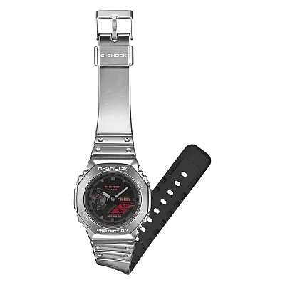 Casio G-Shock Steel Analog-Digital Silicone Strap Fine Metallic Series GM-2100YRA-8AER