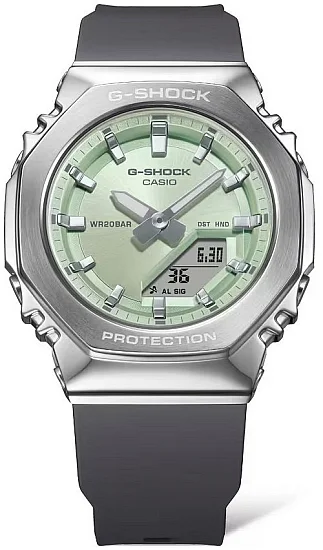 Casio G-Shock Steel Lady Analog-Digital Metal-Covered Green GM-S2110-3AER