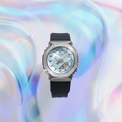 Casio G-Shock Steel Lady Analog-Digital Metal-Covered Ice Blue GM-S2110-2AER
