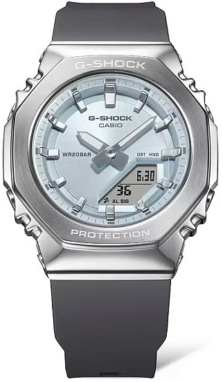 Casio G-Shock Steel Lady Analog-Digital Metal-Covered Ice Blue GM-S2110-2AER