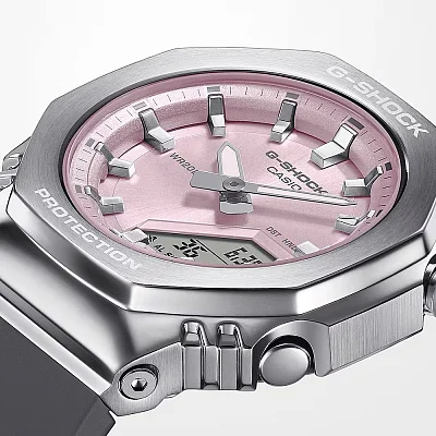 Casio G-Shock Steel Lady Analog-Digital Metal-Covered Pink GM-S2110-4AER