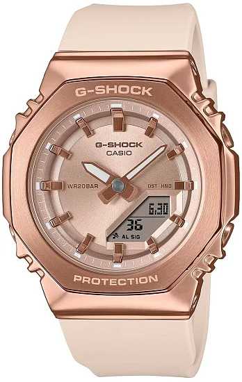 Casio G-Shock Steel Lady Analog-Digital Metal-Covered Rose Gold GM-S2110PG-4AER