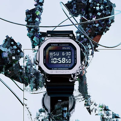 Casio G-Shock Steel Rainbow Brickwall Limited Edition GM-5600RW-1ER