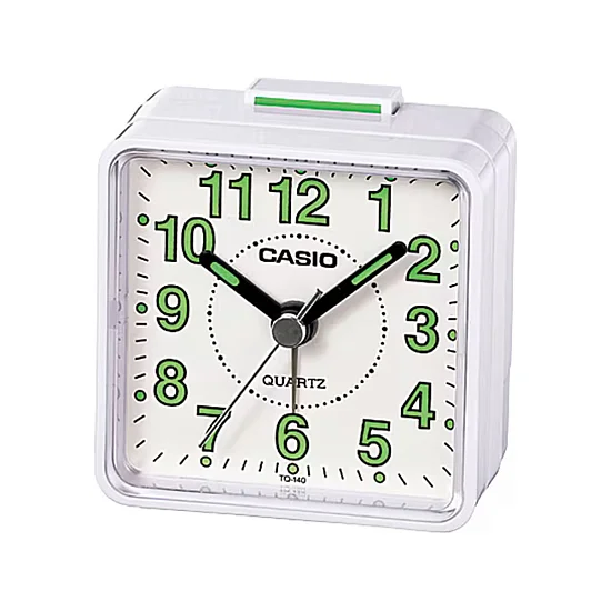 Casio Zegar Biurkowy Analogowy Prostokątny Czarny Podświetlany z Alarmem TQ-140-7EF