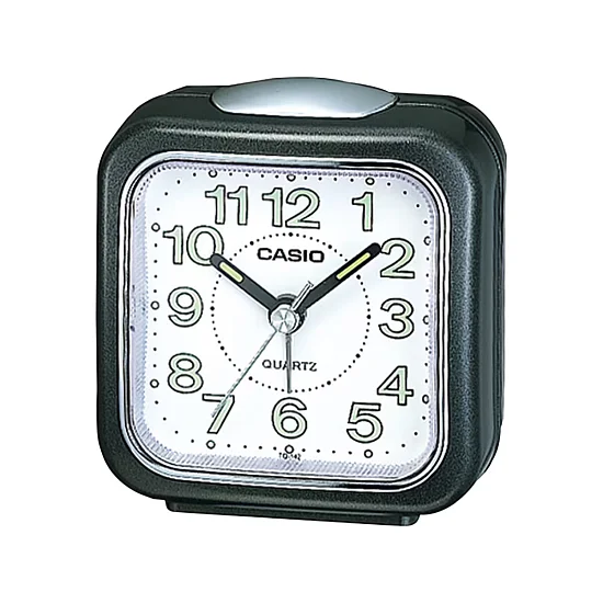 Casio Zegar Biurkowy Analogowy Prostokątny Czarny Podświetlany z Alarmem TQ-142-1EF