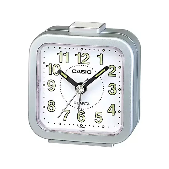 Casio Zegar Biurkowy Analogowy Prostokątny Szary Podświetlany z Alarmem TQ-141-8EF