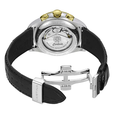 Certina DS-1 Automatic Chrono Black Dial Yellow Gold PVD C029.462.26.051.00
