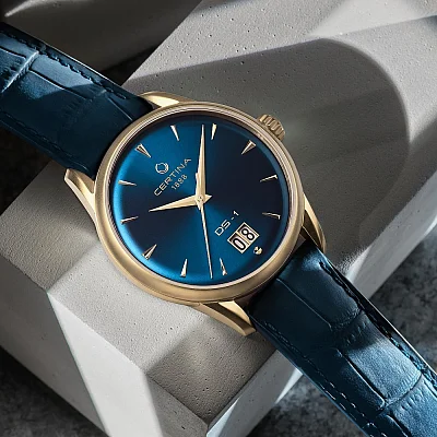 Certina DS-1 Vintage Powermatic 80 Big Date Blue C029.426.36.041.00