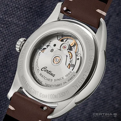 Certina DS-1 Vintage Powermatic 80 Mesh and Brown Leather Set C029.807.11.031.02