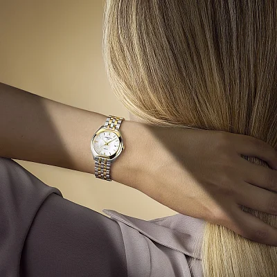 Certina DS-2 Lady Mini Quartz Diamonds Yellow Gold Bicolor PVD C049.210.22.116.00