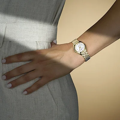 Certina DS-2 Lady Mini Quartz Diamonds Yellow Gold PVD C049.210.33.116.00