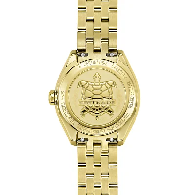 Certina DS-2 Lady Mini Quartz Diamonds Yellow Gold PVD C049.210.33.116.00