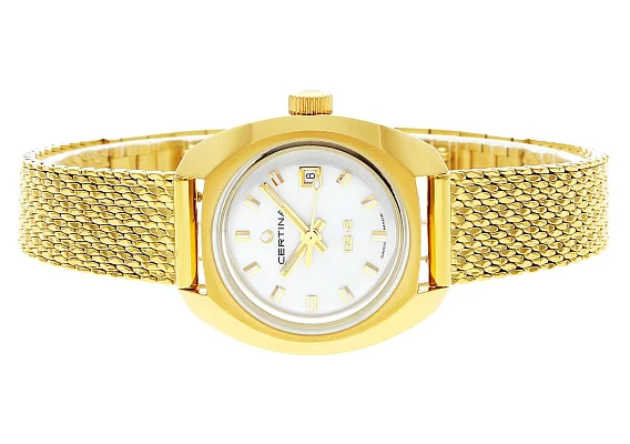 Certina DS-2 Lady Small Automatic Mesh Yellow Gold PVD C024.207.33.111.00