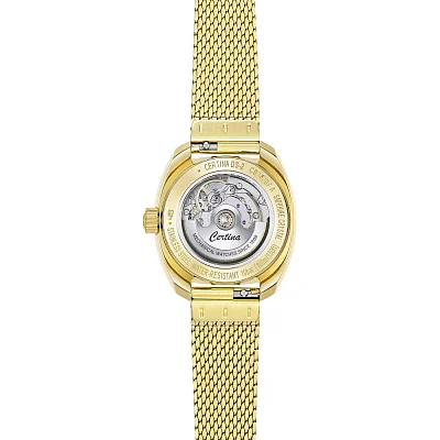Certina DS-2 Lady Small Automatic Mesh Yellow Gold PVD C024.207.33.111.00