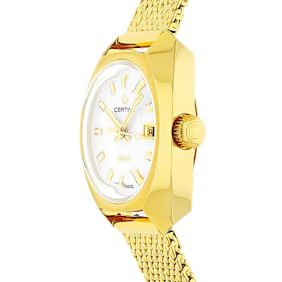 Certina DS-2 Lady Small Automatic Mesh Yellow Gold PVD C024.207.33.111.00