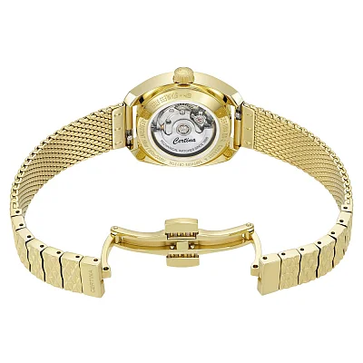 Certina DS-2 Lady Small Automatic Mesh Yellow Gold PVD C024.207.33.111.00