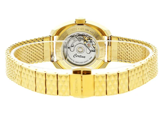 Certina DS-2 Lady Small Automatic Mesh Yellow Gold PVD C024.207.33.111.00