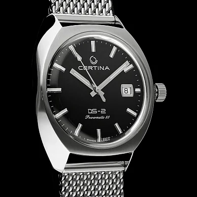 Certina DS-2 Powermatic 80 Black Dial Mesh C024.407.11.051.00