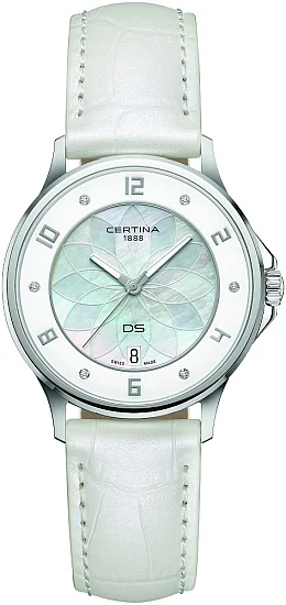 Certina DS-6 Lady White Pearl Dial White Strap Diamonds C0392511611600