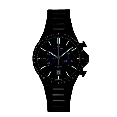 Certina DS-7 Chrono Automatic Valjoux Blue Dial Dark Bracelet C043.427.44.041.00