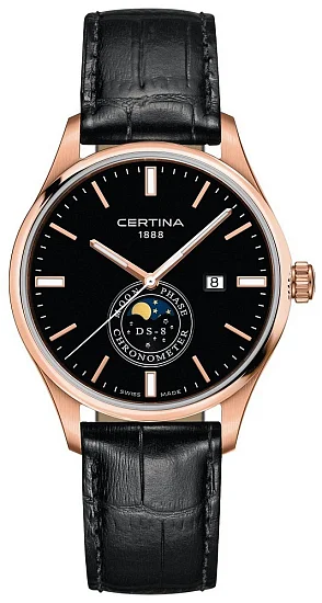 Certina DS-8 Moonphase COSC Chronometer Rose Gold PVD C0334573605100
