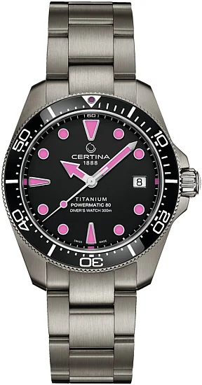 Certina DS Action Diver 38mm Powermatic 80 Titanium Ceramic C0488074405101