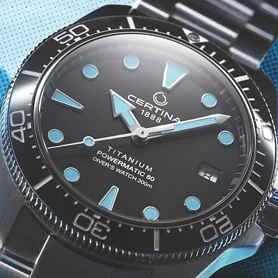 Certina DS Action Diver 38mm Powermatic 80 Titanium Ceramic C048.807.44.081.00