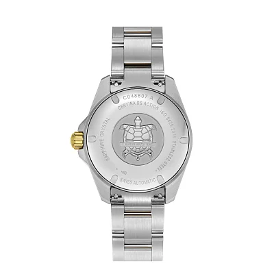 Certina DS Action Diver 38mm Powermatic 80 Blue Dial Ceramic Yellow Gold Bicolor PVD C048.807.22.041.00
