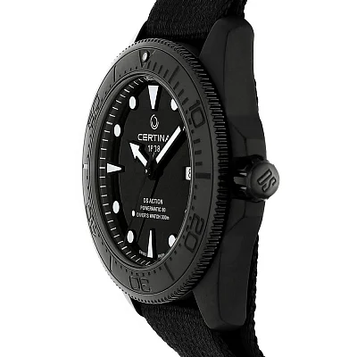 Certina DS Action Diver 43mm Powermatic 80 Full Black Ceramic Bezel C032.607.38.051.00