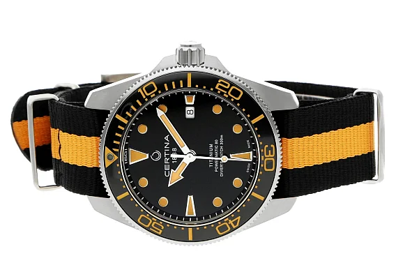 Certina DS Action Diver 43mm Powermatic 80 Titanium Ceramic NATO Strap C032.607.48.051.00