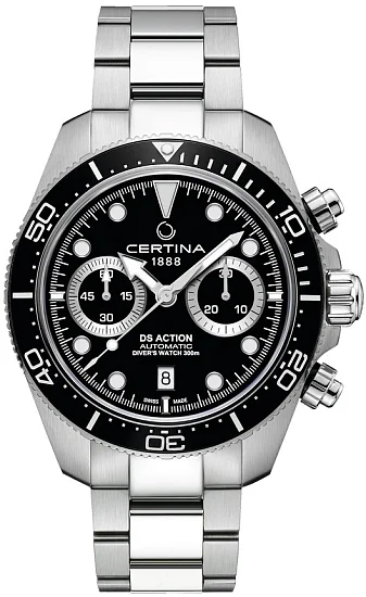 Certina DS Action Diver Bi-Compax Chrono Automatic A05 Black Dial C0328271105100