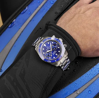 Certina DS Action Diver Bi-Compax Chrono Automatic A05 Blue Dial C032.827.11.041.00
