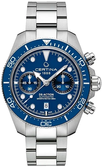Certina DS Action Diver Bi-Compax Chrono Automatic A05 Blue Dial C0328271104100