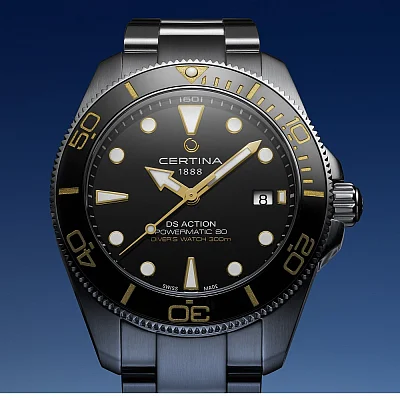 Certina DS Action Diver 40,5mm Powermatic 80 Ceramic Black Dial C048.407.11.051.01