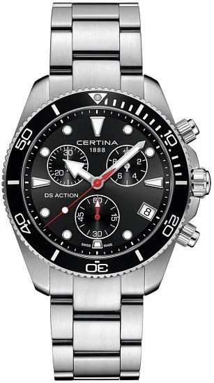 Certina DS Action Diver Chrono Black C0484171105100