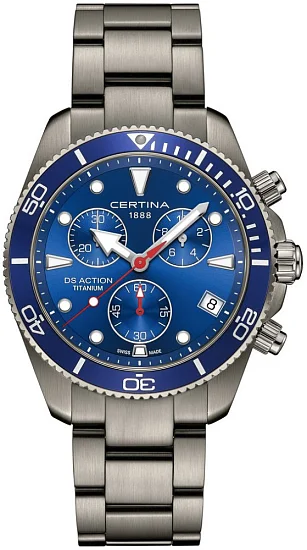 Certina DS Action Diver Chrono Blue Dial Titanium C0484174404100