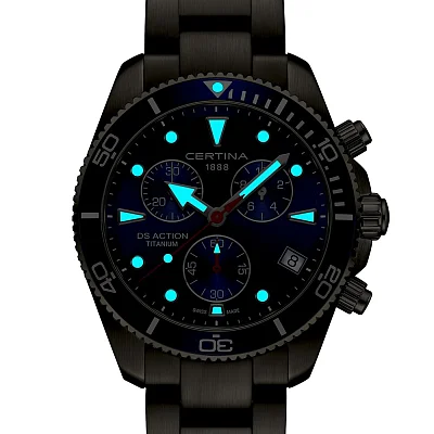 Certina DS Action Diver Chrono Blue Dial Titanium C048.417.44.041.00