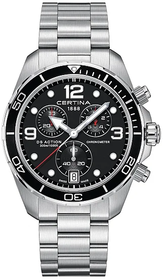 Certina DS Action Diver Chrono COSC Chronometer Black C0324341105700