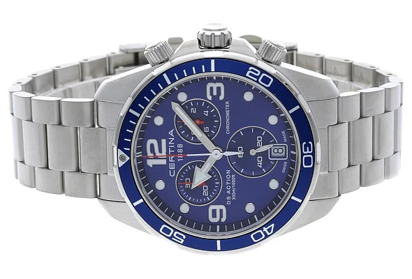 Certina DS Action Diver Chrono COSC Chronometer Blue C032.434.11.047.00