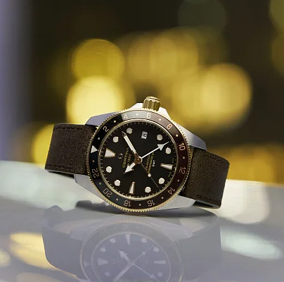 Certina DS Action Diver GMT 41mm Powermatic 80 Sapphire Black-Brown Yellow Gold PVD C032.929.26.051.00
