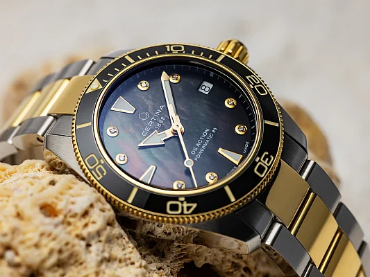 Certina DS Action Diver Lady 34mm Ceramic Powermatic 80 Diamonds C032.007.22.126.00