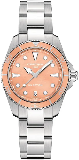 Certina DS Action Diver Lady Salmon Pearl Dial C0482101138100