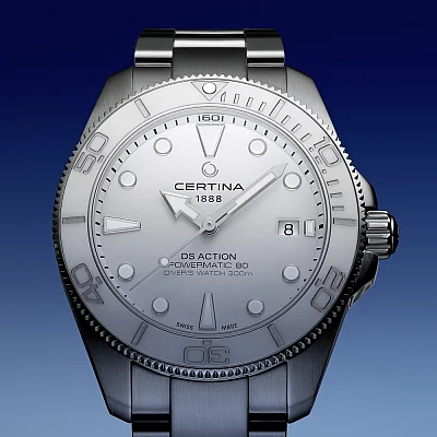 Certina DS Action Diver 40,5mm Powermatic 80 Ceramic White Dial C048.407.11.011.00