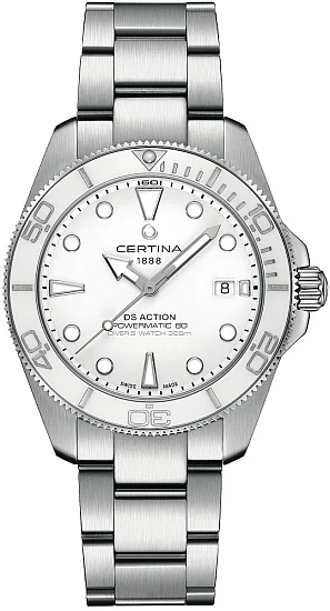 Certina DS Action Diver 40,5mm Powermatic 80 Ceramic White Dial C0484071101100