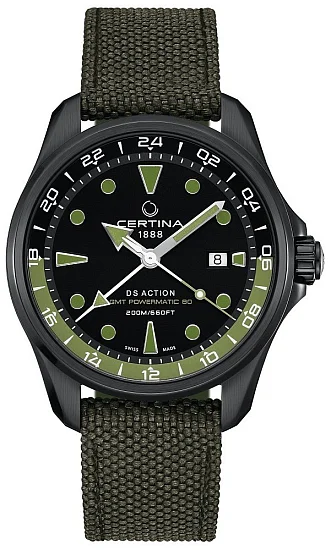 Certina DS Action GMT Powermatic 80 Black PVD C0324293805100