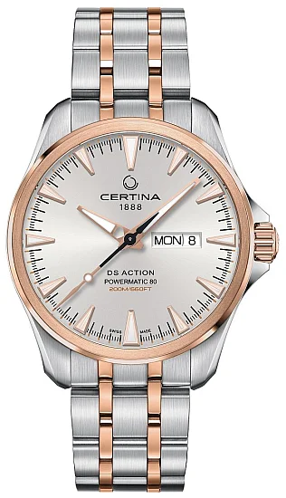 Certina DS Action Powermatic 80 Day-Date Bracelet Rose Gold PVD C0324302203100