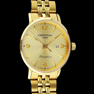 Certina DS Caimano Lady Precidrive Full Yellow Gold PVD C035.210.33.367.00