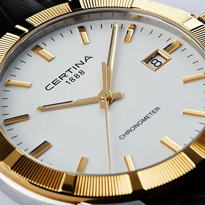 Certina DS Jubile COSC Chronometer 18k Gold Bezel C902.451.46.011.00